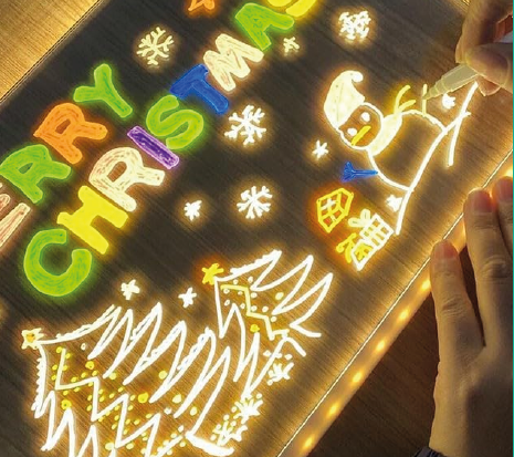 Pizarra con luz LED